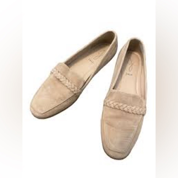 Joie Beige Suede Braided Loafers - Picture 2 of 7